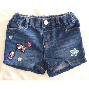 The Children's Place UNICORN Jean Shorts 2 toddler